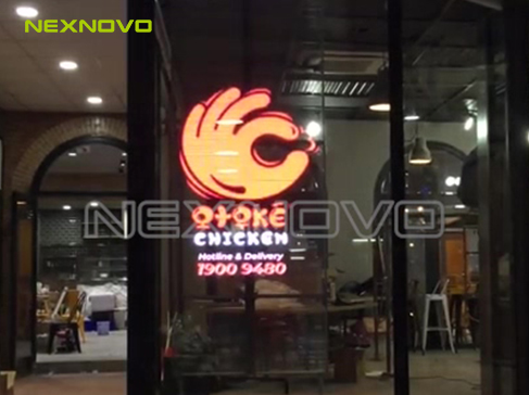 越南Otoke Chicken餐飲透明LED顯示屏項(xiàng)目