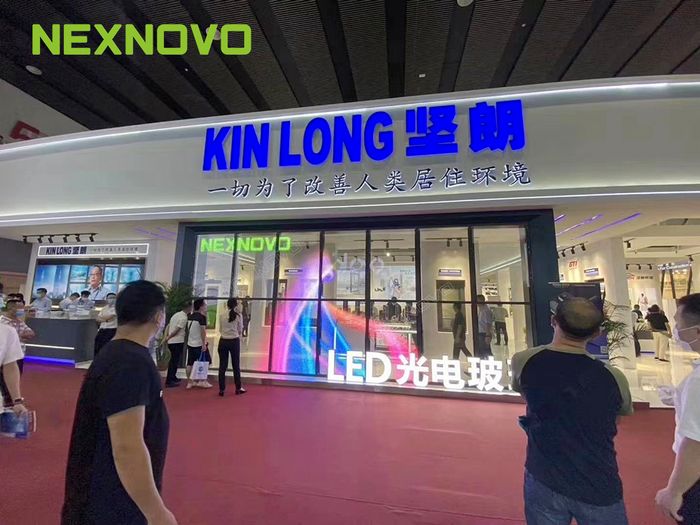 晶泓LED光電玻璃屏，建博會大放異彩，燃爆展會現(xiàn)場！(圖7)